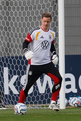 Im Bild: Torwart Marc-Andre ter Stegen 22.09.2026, Medientraining der deutschen Nationalmannschaft mit Juergen Klopp, Deutschland, Herzogenaurach, Medienzentrum, DFL REGULATIONS PROHIBIT ANY USE OF PHOTOGRAPHS AS IMAGE SEQUENCES AND OR QUASI-VIDEO. Copyright: HMBxMedia xJulienxBecker