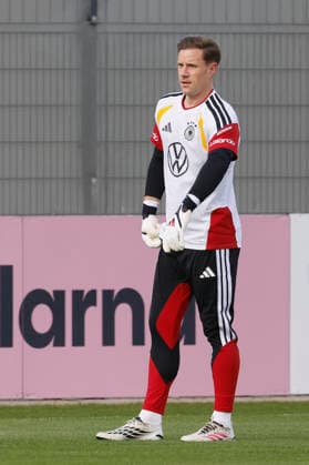 Im Bild: Torwart Marc-Andre ter Stegen 22.09.2026, Medientraining der deutschen Nationalmannschaft mit Juergen Klopp, Deutschland, Herzogenaurach, Medienzentrum, DFL REGULATIONS PROHIBIT ANY USE OF PHOTOGRAPHS AS IMAGE SEQUENCES AND OR QUASI-VIDEO. Copyright: HMBxMedia xJulienxBecker