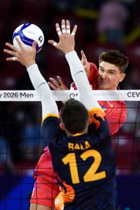 2026.09.22 Sofia siatkowka Mistrzostwa Europy w siatkowce mezczyzn Francja - Rumunia N z Theo Faure Foto Lukasz Laskowski PressFocus 2026.09.22 Sofia CEV Enel EuroVolley Men 2026 France vs Romania Theo Faure Credit: Lukasz Laskowski PressFocus NEWSPIX.PL --- newspix.pl 