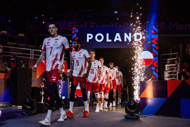 IPA88834609 - Team Poland walks out before the CEV Enel Eurovolley 2026 quarterfinal match between Poland and Germany at Arena 8888 in Sofia, Bulgaria, on September 22, 2026  Copyright: xIvanxSxIvanov IPAxSportx xx IPA88834609