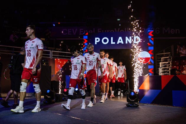 IPA88834615 - Team Poland walks out before the CEV Enel Eurovolley 2026 quarterfinal match between Poland and Germany at Arena 8888 in Sofia, Bulgaria, on September 22, 2026  Copyright: xIvanxSxIvanov IPAxSportx xx IPA88834615