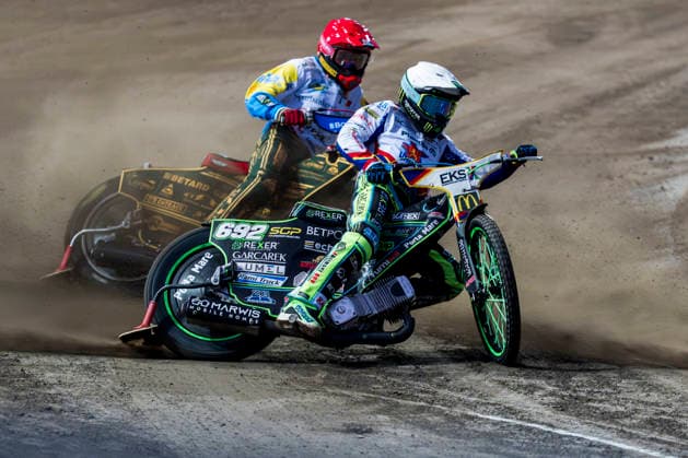 260922 Dackarna malillas Patryk Dudek under final tva i Elitserien mellan Västervik och Dackarna malilla den 22 september 2026 i Västervik. Copyright: OSCARxWALLIN BB260922BB443