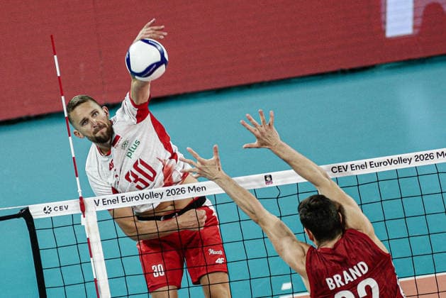 IPA88836061 - Poland s Batrlomiej Boladz in action during the CEV Enel Eurovolley 2026 quarterfinal match between Poland and Germany at Arena 8888 in Sofia, Bulgaria, on September 22, 2026  Copyright: xIvanxSxIvanov IPAxSportx xx IPA88836061