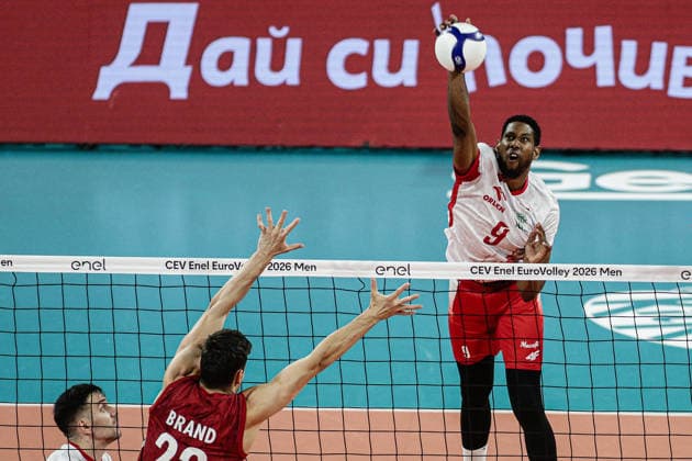 IPA88836059 - Poland s Wilfredo Leon Venero in action during the CEV Enel Eurovolley 2026 quarterfinal match between Poland and Germany at Arena 8888 in Sofia, Bulgaria, on September 22, 2026  Copyright: xIvanxSxIvanov IPAxSportx xx IPA88836059