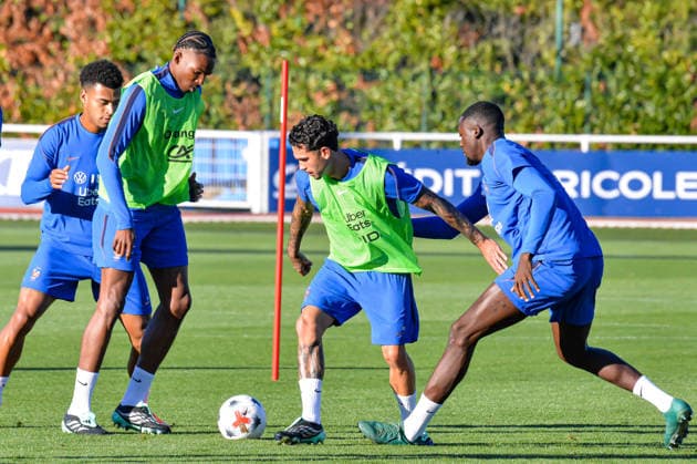 FOOTBALL : Entrainement de l™Equipe de France - 22 09 2026 Lucas Da Cunha (France) Jeremy Jacquet ClairefontaineFrance  Copyright: xBaptistexAutissierx
