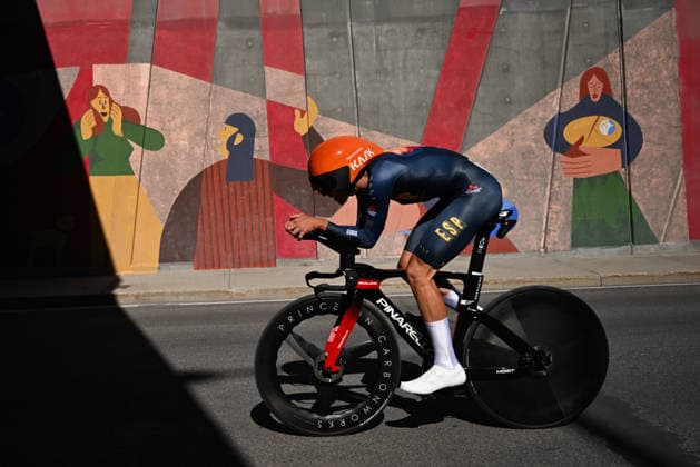 2026 UCI Road World Championships Picture by Chris Auld SWpix.com - 22 09 2026 - Cycling - 2026 UCI Road World Championships - MontrÃ al, Canada - Men Junior Individual Time Trial (ITT) - Benjamin Noval (Spain) Copyright: x xSWpix.comx(t axPhotographyxHubxLtd)xChrisxAuld SWpix.comx SWP-3521-1552