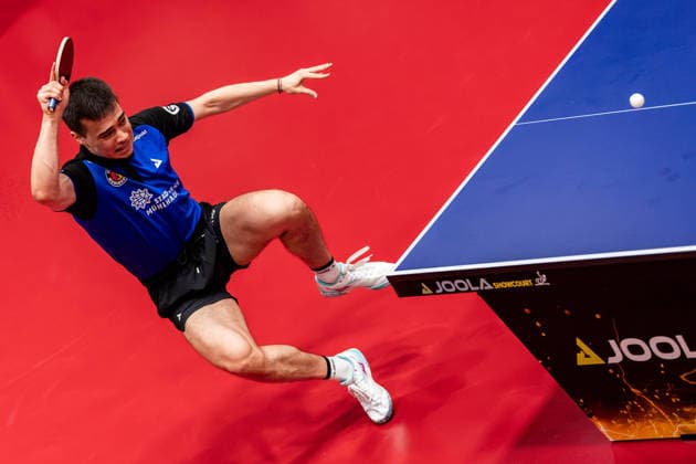 22.09.2026, GER, Tischtennis, Maenner, Saison 26 27, Post SV Muehlhausen - Borussia Duesseldorf Kay Stumper (Post SV Muehlhausen) verliert gegen Kanak Jha in 0:3 Saetzen 99974 Muehlhausen LOTTO Thüringen Center Court Thueringen Thüringen Deutschland