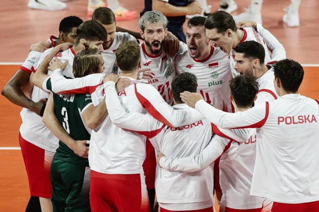 VOLLEYBALL - CEV Eurovolley Men - Poland vs. Germany Photo by IPA ABACAPRESS.COM88837714 - Team Poland celebrates its victory in the CEV Enel Eurovolley 2026 quarterfinal match between Poland and Germany at Arena 8888 in Sofia, Bulgaria, on September 22, 2026 Sofia Bulgaria  Copyright: xIPAxSport ABACAx