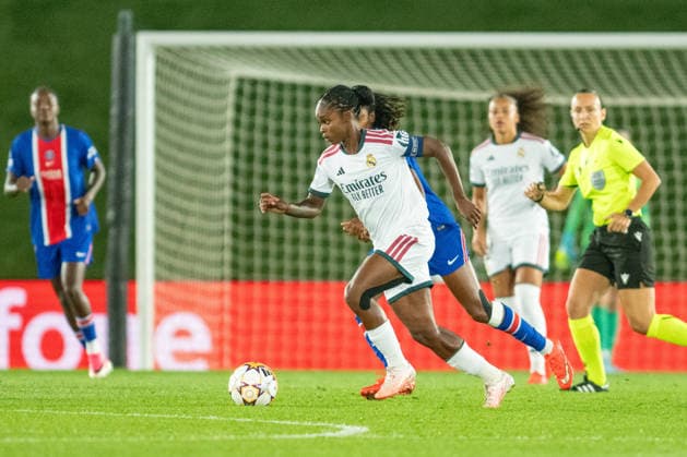 MADRID, SPAIN - SEPTEMBER 22: Linda Caicedo (18) of Real Madrid during the UEFA Womens champions league match between Real Madrid and Paris Saint Germain, league phase, on September 22, 2026 in Madrid, Spain. Copyright: xAdelinaxCobos SPPx Sportspressphoto_SPR237303