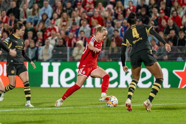 Fussball: UEFA Womens Champions League, 1. Spieltag, FC Bayern München Frauen - Manchester City Womens Football Club am 22.09.2026 in München (Sportpark Unterhaching), Deutschland, Saison 2026 2027: Franziska Kett (FC Bayern München, 20) München Sportpark Unterhaching Deutschland Copyright: xPhilippxImhofx