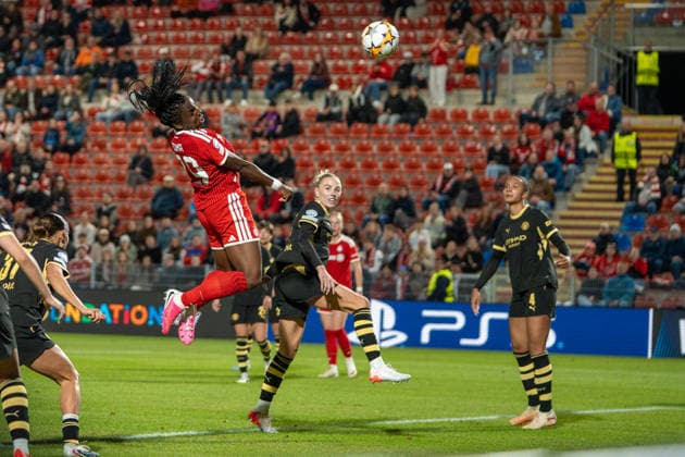Fussball: UEFA Womens Champions League, 1. Spieltag, FC Bayern München Frauen - Manchester City Womens Football Club am 22.09.2026 in München (Sportpark Unterhaching), Deutschland, Saison 2026 2027: Edna Imade (FC Bayern München, 29) München Sportpark Unterhaching Deutschland Copyright: xPhilippxImhofx