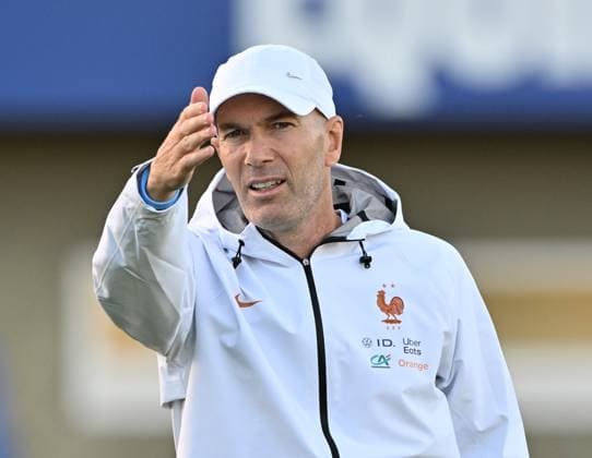 Ahead of Turkiye v France: UEFA Nations League CLAIREFONTAINE-EN-YVELINES, FRANCE - SEPTEMBER 22: France’s national football team head coach Zinedine Zidane attends a training session ahead of the UEFA Nations League match between Turkiye and France in Clairefontaine-en-Yvelines, southwest of Paris, France on September 22, 2026. Mustafa Yalcin Anadolu Clairefontaine-en-yvelines France. Editorial use only. Please get in touch for any other usage.  Copyright: x2026xAnadoluxMustafaxYalcinx