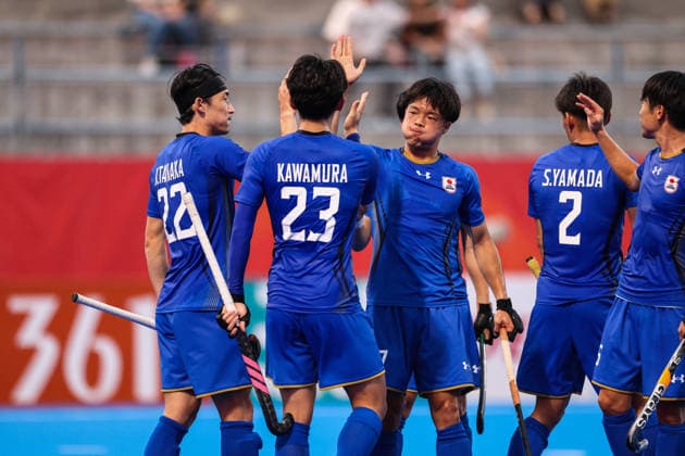 Japan team group, Mannschaftsbild, Totale SEPTEMBER 22, 2026 - Hockey : Men Pool A Match 5 between Japan-Bangladesh at Gifu Prefectural Green Stadium during the Asian Games Aichi-Nagoya 2026 in Gifu, Japan.  aflo_350096391 x