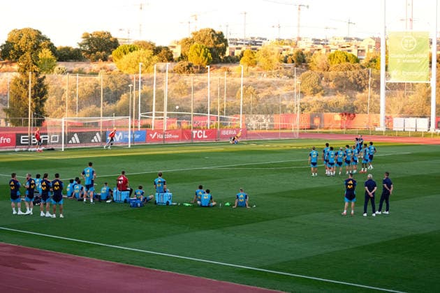 September 22, 2026, Las Rozas, Madrid, Spain: General view during the training session of Spain Team ahead of the UEFA Nations League 2026 27 matches against England, Croatia and Czech Republic at Ciudad del Futbol on September 22, 2026, in Las Rozas, Madrid, Spain. Training Session Of Spain Team - UEFA Nations League 26 27  - ZUMAa181 20260922_zaa_a181_007 Copyright: xDennisxAgyemanx