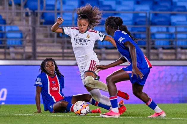 September 22, 2026, Madrid, Madrid, Spain: 12 FELICIA SCHRODER of Real Madrid CF Femenino in action during the Women s Champions League match between REAL MADRID FEMENINO and PARIS SAINT-GERMAIN FC, held on September 22, 2026, in Valdebebas, Madrid, Spain. The Women s Champions League Match REAL MADRID - PARIS SAINT-GERMAIN FC (22.09.26)  - ZUMAc312 20260922_zsp_c312_134 Copyright: xOscarxManuelxSanchezx