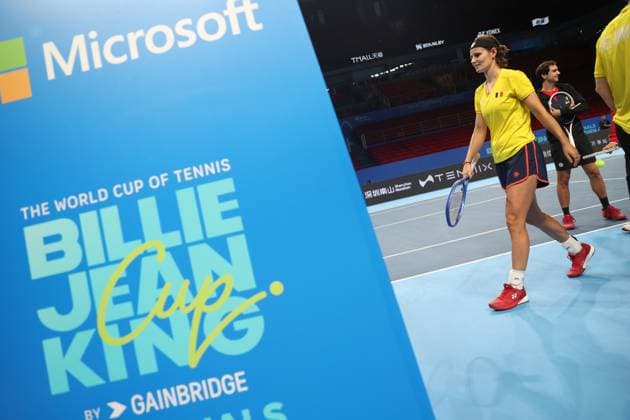Belgian Greet Minnen pictured during a training session for the Finals of the Billie King Cup tournament, on Wednesday 23 September 2026 in Shenzhen, China. Tomorrow, Belgium will play in Quarterfinals against Ukraine. VIRGINIExLEFOUR  x187544780x