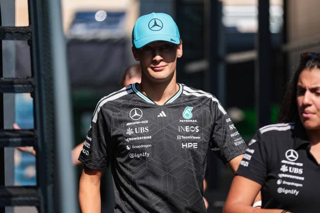F1 - AZERBAIJAIN GRAND PRIX 2026 RUSSELL George (gbr), Mercedes AMG F1 Team W17, portrait during the 2026 Formula 1 Azerbaijan Grand Prix, 15th round of the 2026 Formula One World Championship, WM, Weltmeisterschaft from September 24 to 26, 2026 on the Baku City Circuit, in Baku, Azerbaijan - BakuAzerbaijan  Copyright: xEricxAlonsox