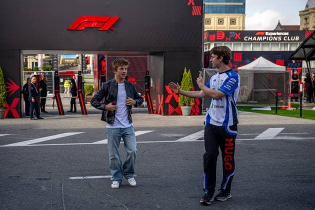 BAKU, AZERBAIJAN: Liam Lawson, racing for the Red Bull Racing team during the 2026 Formula 1 Azerbaijan Grand Prix at the Baku City Circuit in Baku, Azerbaijan.