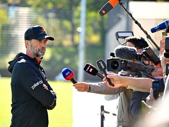 23.09.2026, Fussball DFB-Nationalmannschaft Deutschland, Trainingslager in Herzogenaurach, im Homeground bei ADIDAS, vor den UEFA Nations League Spielen, Trainer Jürgen Klopp (Deutschland) beim Interview