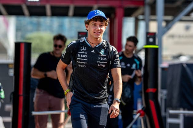 BAKU, AZERBAIJAN: Kimi Antonelli, racing for the Mercedes team during the 2026 Formula 1 Azerbaijan Grand Prix at the Baku City Circuit in Baku, Azerbaijan