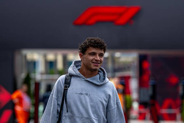 BAKU, AZERBAIJAN: Lando Norris, racing for the McLaren F1 team during the 2026 Formula 1 Azerbaijan Grand Prix at the Baku City Circuit in Baku, Azerbaijan