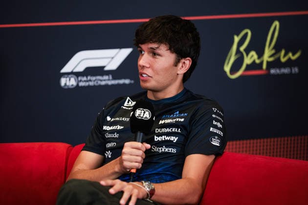 F1 - AZERBAIJAIN GRAND PRIX 2026 ALBON Alexander (tha), Williams F1 Team FW48, portrait press conference, PK, Pressekonferenz during the 2026 Formula 1 Azerbaijan Grand Prix, 15th round of the 2026 Formula One World Championship, WM, Weltmeisterschaft from September 24 to 26, 2026 on the Baku City Circuit, in Baku, Azerbaijan - BakuAzerbaijan Copyright: xEricxAlonsox