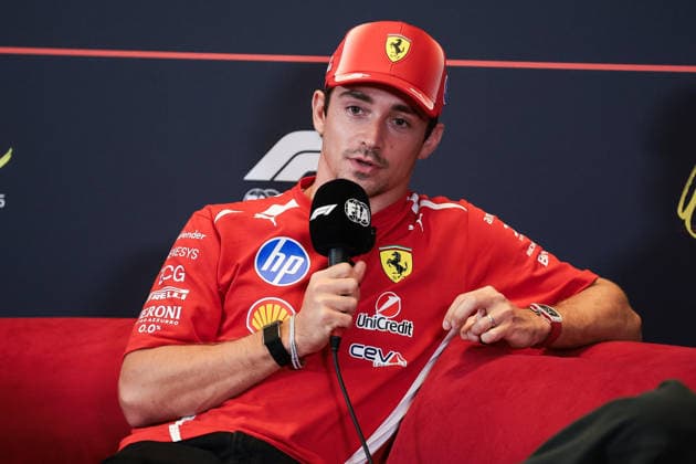 F1 - AZERBAIJAIN GRAND PRIX 2026 LECLERC Charles (mco), Scuderia Ferrari SF-26, portrait press conference, PK, Pressekonferenz during the 2026 Formula 1 Azerbaijan Grand Prix, 15th round of the 2026 Formula One World Championship, WM, Weltmeisterschaft from September 24 to 26, 2026 on the Baku City Circuit, in Baku, Azerbaijan - BakuAzerbaijan Copyright: xEricxAlonsox