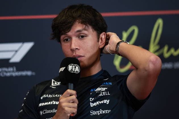 F1 - AZERBAIJAIN GRAND PRIX 2026 ALBON Alexander (tha), Williams F1 Team FW48, portrait press conference, PK, Pressekonferenz during the 2026 Formula 1 Azerbaijan Grand Prix, 15th round of the 2026 Formula One World Championship, WM, Weltmeisterschaft from September 24 to 26, 2026 on the Baku City Circuit, in Baku, Azerbaijan - BakuAzerbaijan Copyright: xEricxAlonsox
