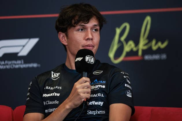 F1 - AZERBAIJAIN GRAND PRIX 2026 ALBON Alexander (tha), Williams F1 Team FW48, portrait press conference, PK, Pressekonferenz during the 2026 Formula 1 Azerbaijan Grand Prix, 15th round of the 2026 Formula One World Championship, WM, Weltmeisterschaft from September 24 to 26, 2026 on the Baku City Circuit, in Baku, Azerbaijan - BakuAzerbaijan Copyright: xEricxAlonsox