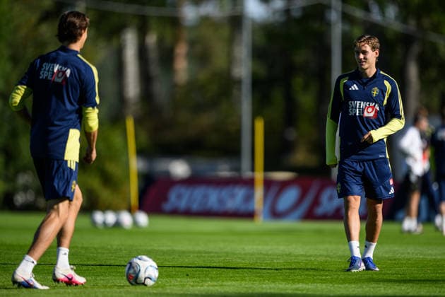 260923 Hampus Skoglund of the Swedish men s national football team at a training session on September 23, 2026 in Stockholm. Photo: Jesper Zerman BILDBYRAN kod JZ JZ0756 fotboll football soccer fotball nations league uefa nations league träning practice training sverige sweden sverige a bbeng Copyright: JESPERxZERMAN BB260923JZ004