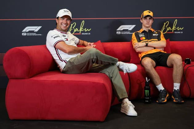 F1 - AZERBAIJAIN GRAND PRIX 2026 PEREZ Sergio (mex), Cadillac F1 Team MAC-26, portrait press conference, PK, Pressekonferenz during the 2026 Formula 1 Azerbaijan Grand Prix, 15th round of the 2026 Formula One World Championship, WM, Weltmeisterschaft from September 24 to 26, 2026 on the Baku City Circuit, in Baku, Azerbaijan - BakuAzerbaijan Copyright: xEricxAlonsox