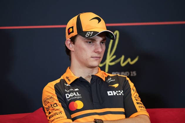 F1 - AZERBAIJAIN GRAND PRIX 2026 PIASTRI Oscar (aus), McLaren F1 Team MCL40, portrait press conference, PK, Pressekonferenz during the 2026 Formula 1 Azerbaijan Grand Prix, 15th round of the 2026 Formula One World Championship, WM, Weltmeisterschaft from September 24 to 26, 2026 on the Baku City Circuit, in Baku, Azerbaijan - BakuAzerbaijan Copyright: xEricxAlonsox