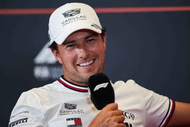F1 - AZERBAIJAIN GRAND PRIX 2026 PEREZ Sergio (mex), Cadillac F1 Team MAC-26, portrait press conference, PK, Pressekonferenz during the 2026 Formula 1 Azerbaijan Grand Prix, 15th round of the 2026 Formula One World Championship, WM, Weltmeisterschaft from September 24 to 26, 2026 on the Baku City Circuit, in Baku, Azerbaijan - BakuAzerbaijan Copyright: xEricxAlonsox