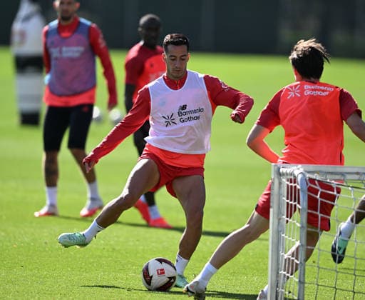 23.09.2026, xophax, Fussball 1.Bundesliga, Bayer 04 Leverkusen. Training in der Länderspielpause. Lucas Vazquez ( Bayer 04 ) Leverkusen