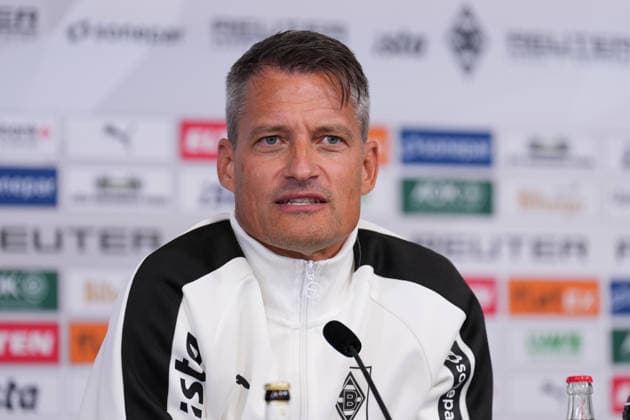 23.09.2026, xydrx, Fußball, Pressekonferenz Borussia Mönchengladbach, Offizielle Trainervorstellung im ista-Borussia-Park, Saison 2026 2027: Alexander Blessin (Cheftrainer Borussia Moenchengladbach) DFB regulations prohibit any use of photographs as image sequences and or quasi-video. Copyright: HMBxMedia YannisxDreimann