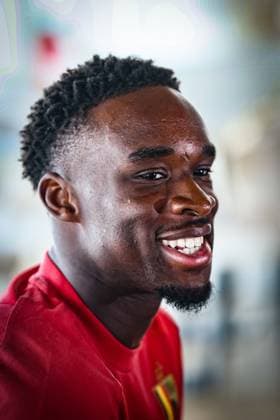 Belgium s Mandela Keita talks to the press during a press conference, PK, Pressekonferenz of the Red Devils, the Belgian national soccer team, at the national training center in Tubize, Wednesday 23 September 2026. The team is preparing for fixtures in the UEFA Nations League competition. BRUNOxFAHY  x187581796x