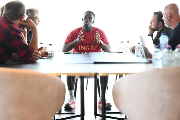 Italy v Belgium - UEFA Nations League 2026 Media Activities 23 09 2026 TUBIZE, BELGIUM - SEPTEMBER 23 : Keita Mandela midfielder of Belgium speaking with the media during a pre-match press conference, PK, Pressekonferenz ahead of the UEFA Nations League tournament league phase matchday 1 group A1 match between Italy and Belgium on September 23, 2026 in Tubize, Belgium, 23 09 2026 Tubize Belgium  Copyright: xVincentxKalutx