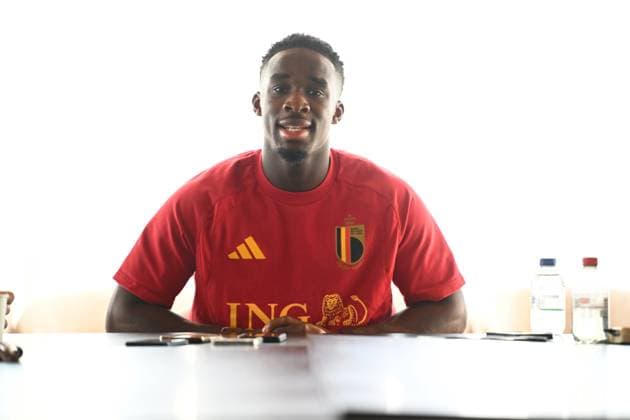 Italy v Belgium - UEFA Nations League 2026 Media Activities 23 09 2026 TUBIZE, BELGIUM - SEPTEMBER 23 : Keita Mandela midfielder of Belgium speaking with the media during a pre-match press conference, PK, Pressekonferenz ahead of the UEFA Nations League tournament league phase matchday 1 group A1 match between Italy and Belgium on September 23, 2026 in Tubize, Belgium, 23 09 2026 Tubize Belgium  Copyright: xVincentxKalutx