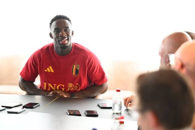 Italy v Belgium - UEFA Nations League 2026 Media Activities 23 09 2026 TUBIZE, BELGIUM - SEPTEMBER 23 : Keita Mandela midfielder of Belgium speaking with the media during a pre-match press conference, PK, Pressekonferenz ahead of the UEFA Nations League tournament league phase matchday 1 group A1 match between Italy and Belgium on September 23, 2026 in Tubize, Belgium, 23 09 2026 Tubize Belgium  Copyright: xVincentxKalutx