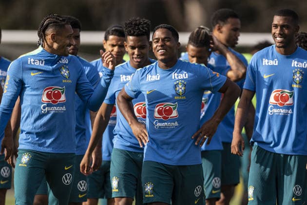 BRISBANE, AUSTRALIA, SEPTEMBER 23: Endrick of Brazil during a Brazilian national team, Nationalteam (Seleção Brasileira) training session at the Ballymore Stadium Annex in Brisbane, Australia. (Photo by Ricardo Noigueira Sports Press Photo) Copyright: xRicardoxNogueira SportsxPressxPhotox Sportspressphoto_SPR237561