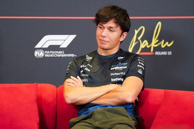 FORMULA 1 AZERBAIJAN GRAND PRIX 2026 Alexander Albon (THA) 23 Williams F1 Team in a press conference, PK, Pressekonferenz during the Formula 1 Qatar Airways Azerbaijan Grand Prix 2026, Round 15 of the 2026 Formula 1 World Championship, WM, Weltmeisterschaft from 24th - 26th September 2026 at the Baku City Circuit, Baku, Azerbaijan. Credit: Robbie Hoad Every Second Media Editorial use only. All images are copyright Every Second Media Limited. No images may be reproduced without prior permission. Copyright: xIMAGO EveryxSecondxMediax ESM-2183-0036 RobbiexHoadx xEveryxSecondxMediax