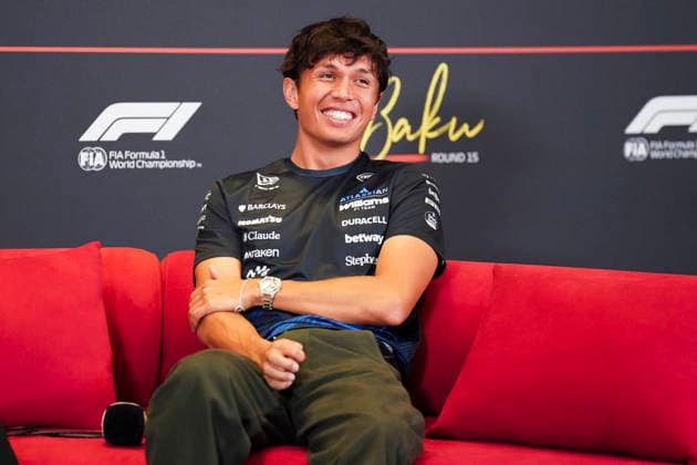 FORMULA 1 AZERBAIJAN GRAND PRIX 2026 Alexander Albon (THA) 23 Williams F1 Team in a press conference, PK, Pressekonferenz during the Formula 1 Qatar Airways Azerbaijan Grand Prix 2026, Round 15 of the 2026 Formula 1 World Championship, WM, Weltmeisterschaft from 24th - 26th September 2026 at the Baku City Circuit, Baku, Azerbaijan. Credit: Robbie Hoad Every Second Media Editorial use only. All images are copyright Every Second Media Limited. No images may be reproduced without prior permission. Copyright: xIMAGO EveryxSecondxMediax ESM-2183-0045 RobbiexHoadx xEveryxSecondxMediax