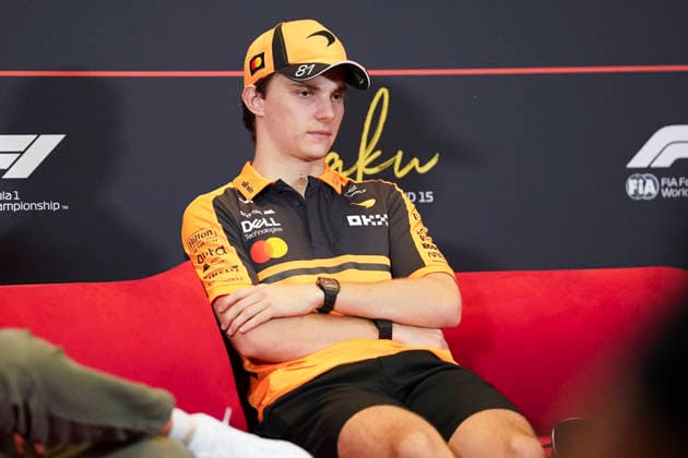 FORMULA 1 AZERBAIJAN GRAND PRIX 2026 Oscar Piastri (AUS) 81 McLaren in a press conference, PK, Pressekonferenz during the Formula 1 Qatar Airways Azerbaijan Grand Prix 2026, Round 15 of the 2026 Formula 1 World Championship, WM, Weltmeisterschaft from 24th - 26th September 2026 at the Baku City Circuit, Baku, Azerbaijan. Credit: Robbie Hoad Every Second Media Editorial use only. All images are copyright Every Second Media Limited. No images may be reproduced without prior permission. Copyright: xIMAGO EveryxSecondxMediax ESM-2183-0053 RobbiexHoadx xEveryxSecondxMediax