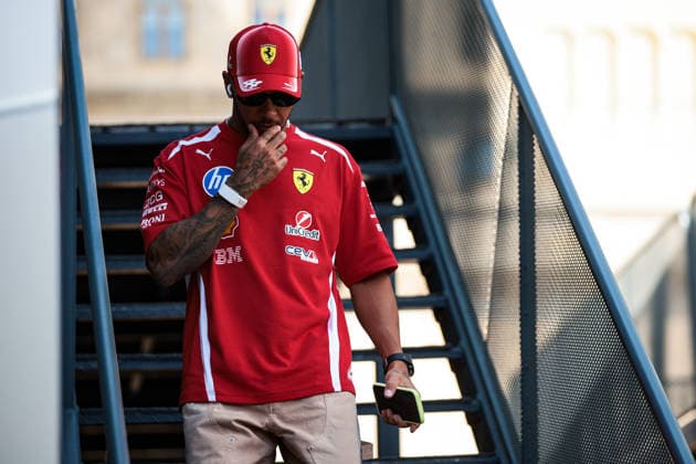 F1 - AZERBAIJAIN GRAND PRIX 2026 HAMILTON Lewis (gbr), Scuderia Ferrari SF-26, portrait during the 2026 Formula 1 Azerbaijan Grand Prix, 15th round of the 2026 Formula One World Championship, WM, Weltmeisterschaft from September 24 to 26, 2026 on the Baku City Circuit, in Baku, Azerbaijan - BakuAzerbaijan  Copyright: xEricxAlonsox