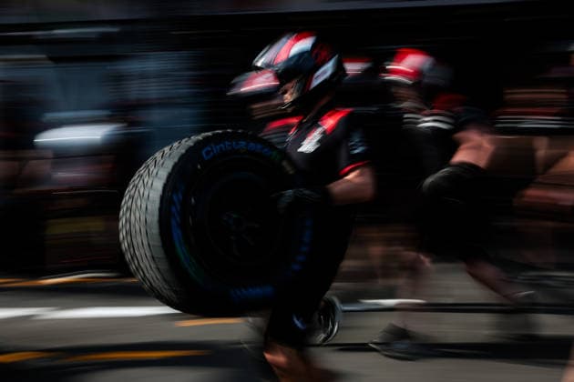 F1 - AZERBAIJAIN GRAND PRIX 2026 Haas F1 Team pit stop practice during the 2026 Formula 1 Azerbaijan Grand Prix, 15th round of the 2026 Formula One World Championship, WM, Weltmeisterschaft from September 24 to 26, 2026 on the Baku City Circuit, in Baku, Azerbaijan - BakuAzerbaijan  Copyright: xEricxAlonsox