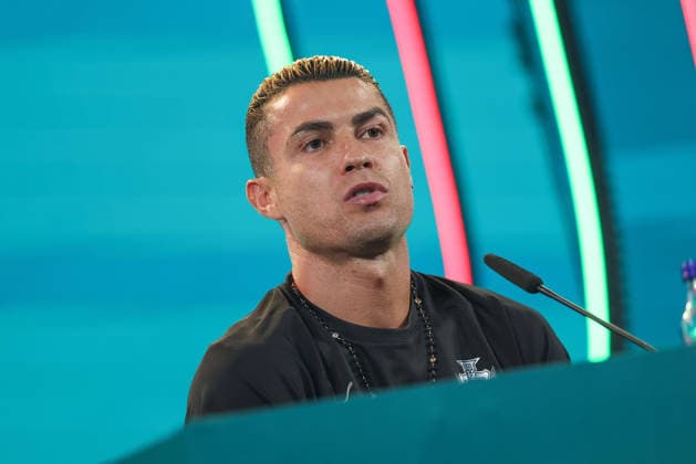 Lisbon, Portugal - September 23: Cristiano Ronaldo (Portugal) during the press conference, PK, Pressekonferenz before the UEFA Nations League 2026 27 League Phase Matchday 1 match between Portugal and Wales at Estadio Jose Alvalade in Lisbon, Portugal Copyright: HMBxMedia JoaquimxFerreira