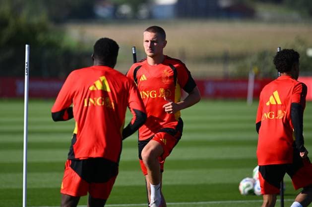 Belgium U21, U 21 Media Activities 23 09 2026 TUBIZE, BELGIUM - SEPTEMBER 23 : Vermant Romeo midfielder of Belgium U21 pictured during a training session of the Belgium Under 21 on September 23, 2026 in Tubize, Belgium, 23 09 2026 Tubize Belgium  Copyright: xVincentxKalutx