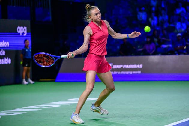 RECORD DATE NOT STATED 23rd September 2026; Kallang Tennis Hub, Singapore; WTA, Tennis Damen Tennis, Singapore Open Day 3; Aliaksandra Sasnovich DavidxAsh