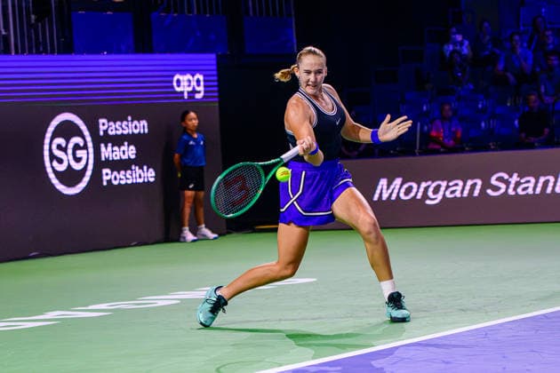 RECORD DATE NOT STATED 23rd September 2026; Kallang Tennis Hub, Singapore; WTA, Tennis Damen Tennis, Singapore Open Day 3; Mirra Andreeva DavidxAsh