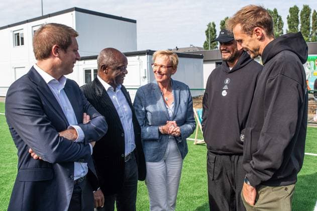 Vincent Kompany visits the BX Brussels soccer club, to announce a collaboration with Foodmaker on Wednesday 23 September 2026 in Brussels. EMILExWINDAL  x187585951x